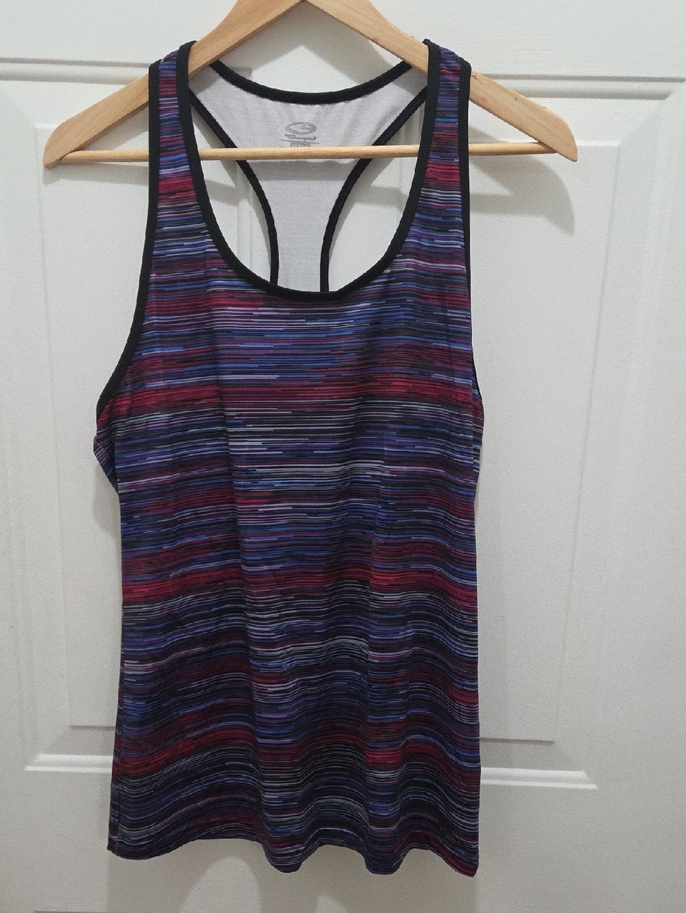 NWOT C9 by Champion Fitted Racerback Tank with Multicolor Stripes XXL